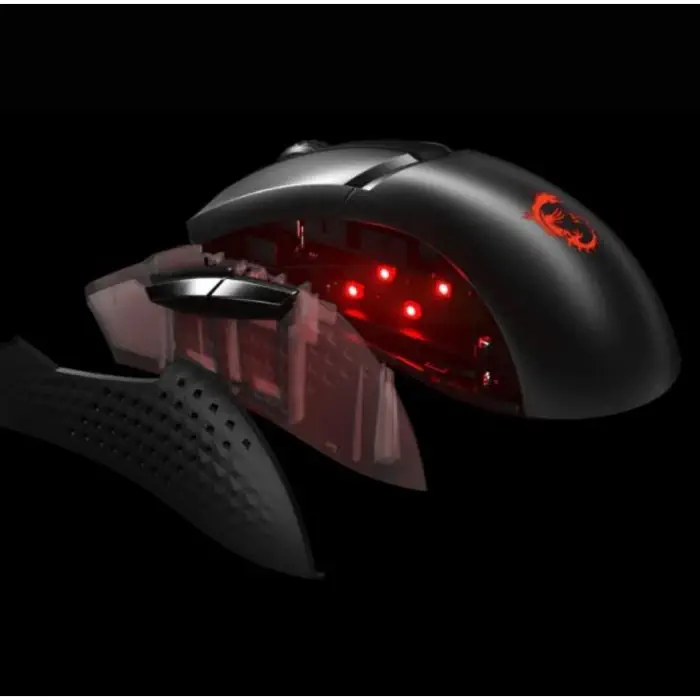 MSI Clutch GM51 Lightweigth Wireless 26000DPI 6 Tuş RGB Optik Kablosuz Gaming Mouse      