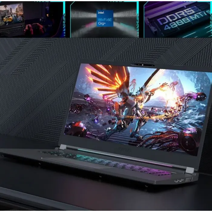 Gigabyte Aorus 7 9KF-E3EE513SD i5-12500H RTX 4060 360Hz 17.3″ FHD DOS Gaming Notebook 