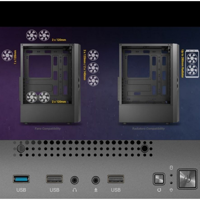 Antec AX20 ATX Mid Tower Siyah Kasa