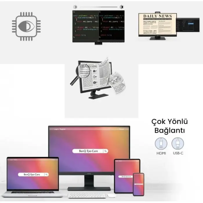 BenQ GW2485TC 24″ IPS Full HD Monitör