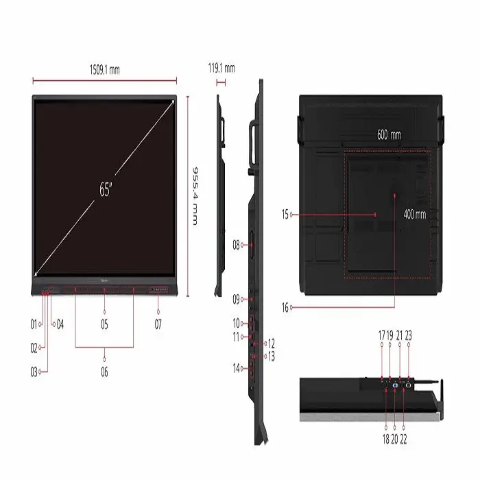 ViewSonic ViewBoard IFP6552-1A 65″ IPS LED 4K UHD Dokunmatik Ekran