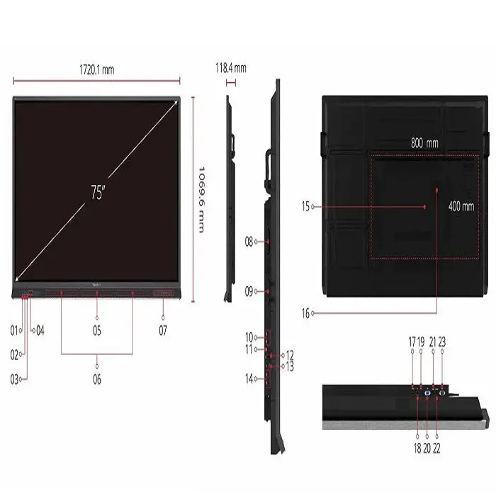 ViewSonic ViewBoard IFP7552-1B Dokunmatik Ekran