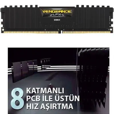 Corsair Vengeance LPX CMK8GX4M1E3200C16 8GB DDR4 3200MHz Gaming Ram