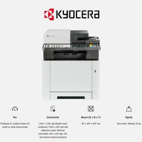 Kyocera ECO MA2100CWX Çok İşlevli Wi-fi Renkli Laser Yazıcı