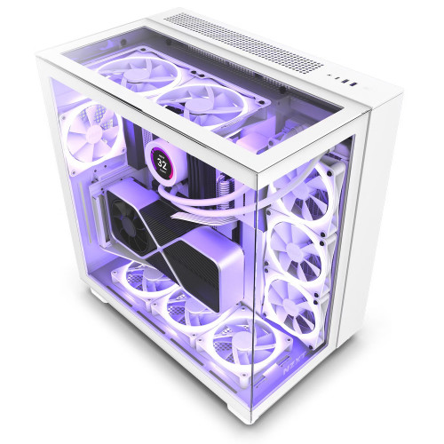 NZXT H Series H9 Elite CM-H91EW-01 Mat Beyaz Mid Tower Gaming Kasa