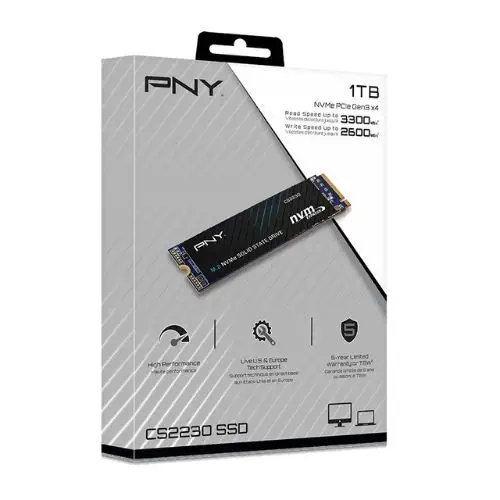 PNY CS2230 1TB 3300/2600MB/s PCIe NVMe M.2 SSD Disk