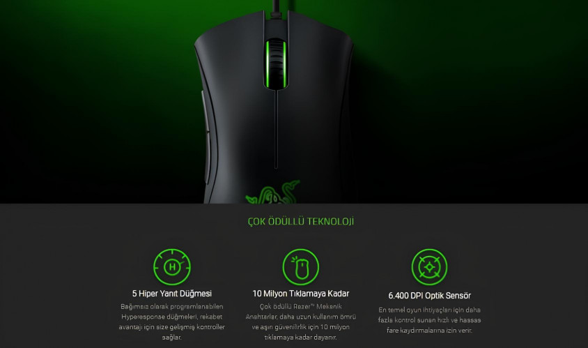 Razer DeathAdder Essential RZ01-03850100-R3M1 Kablolu Gaming Mouse