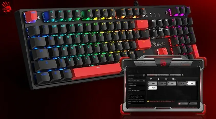 Bloody S510R Q TR RGB Mekanik Siyah Gaming Klavye