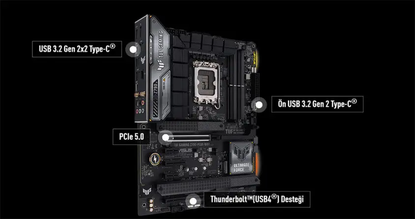 ASUS TUF Gaming Z790-Plus WIFI DDR5 Gaming Anakart