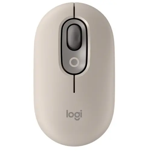 Logitech POP Emoji Tuşlu Bej Kablosuz Mouse 