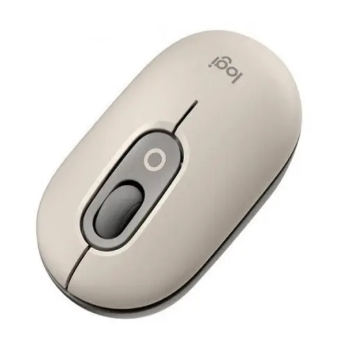 Logitech POP Emoji Tuşlu Bej Kablosuz Mouse 