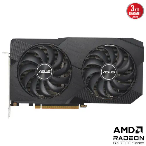 Asus DUAL-RX7600-O8G GDDR6 128Bit DX12 Ekran Kartı