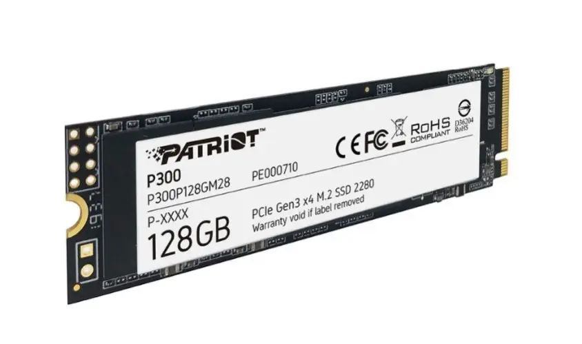 Patriot P300 128GB 1600/600MB/s NVMe M.2 SSD Disk