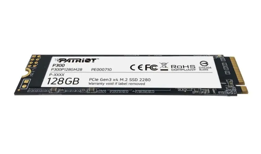 Patriot P300 128GB 1600/600MB/s NVMe M.2 SSD Disk