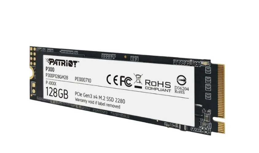 Patriot P300 128GB 1600/600MB/s NVMe M.2 SSD Disk