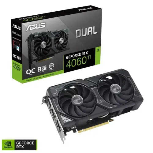 ASUS Dual GeForce RTX 4060 Ti EVO OC 8GB GDDR6 128Bit DX12 DLSS 3 Gaming Ekran Kartı