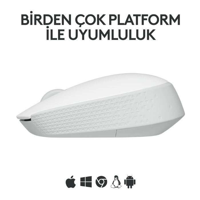 Logitech M171 3 Tuş Optik Beyaz Kablosuz Mouse - 910-006867