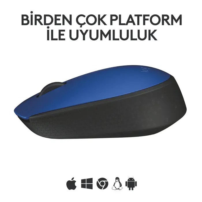 Logitech M171 Optik Mavi Gri Kablosuz Mouse - 910-006866