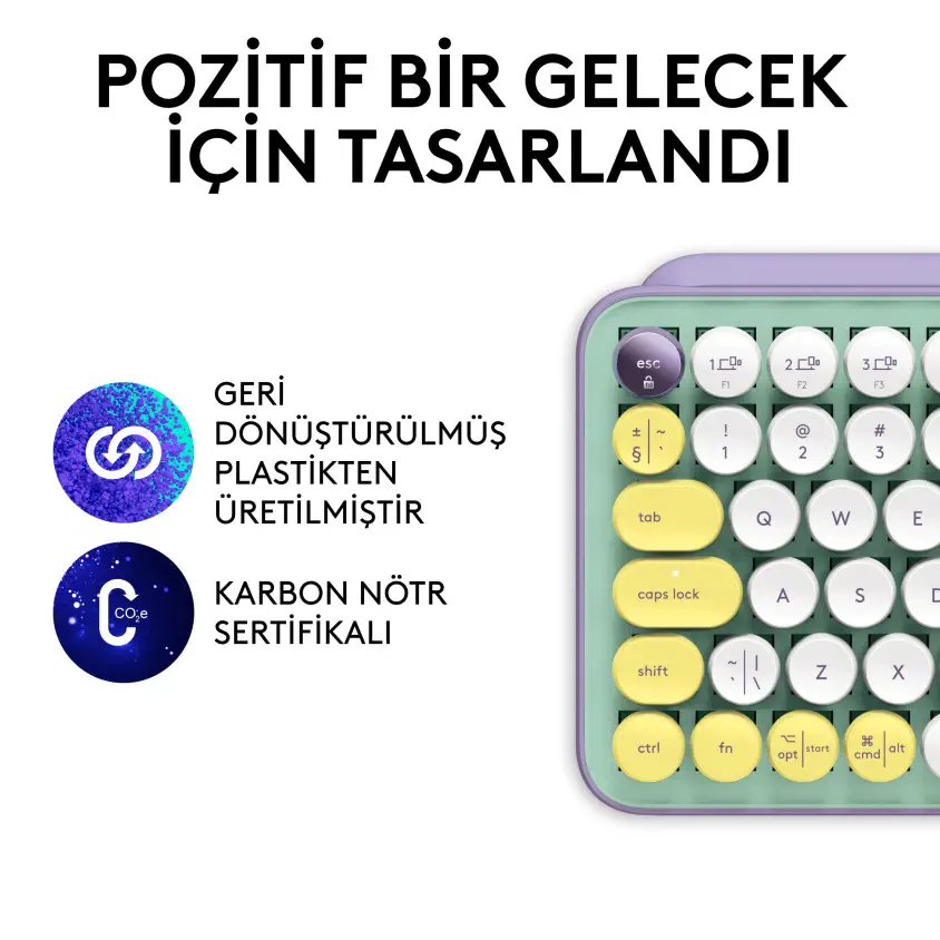 Logitech Pop Keys Mekanik Kablosuz Klavye 