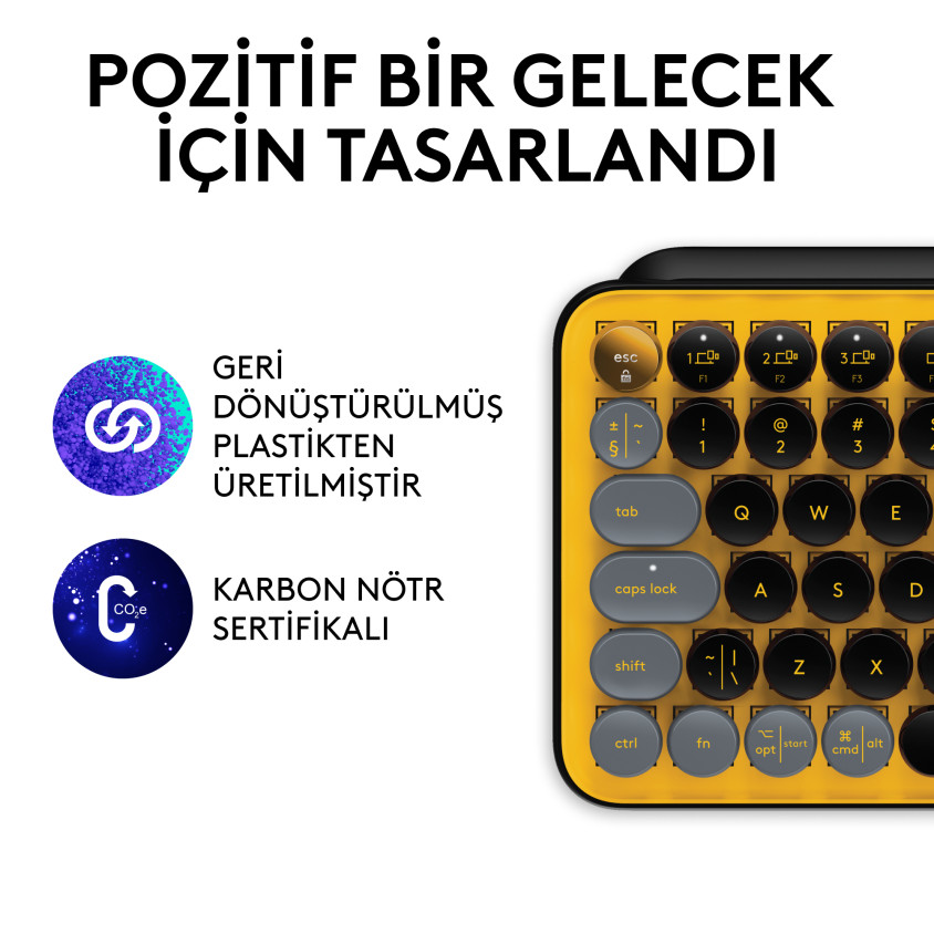Logitech Pop Keys Mekanik Kablosuz Klavye 