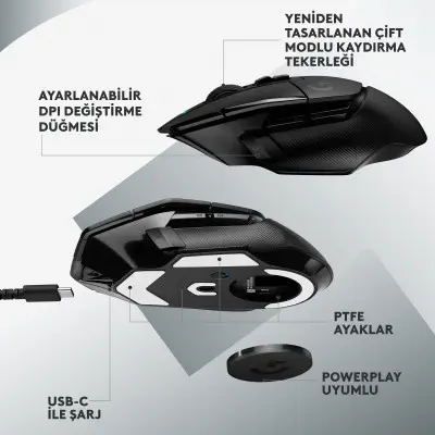 Logitech G502 X Kablosuz Gaming Mouse