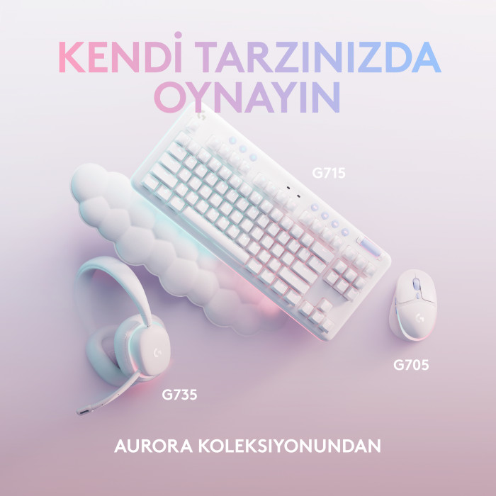 Logitech G Aurora G705 LightSpeed 8.200 DPI Kablosuz Beyaz Oyuncu Mouse ...