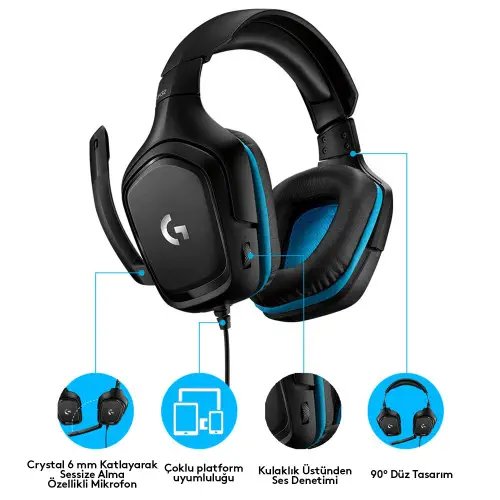 Logitech G432 Kablolu Gaming Kulaklık