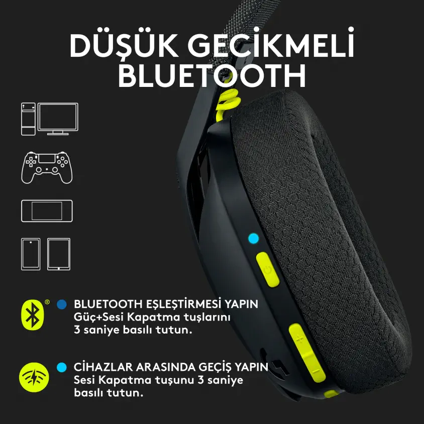 Logitech G435 Kablosuz Gaming Kulaklık