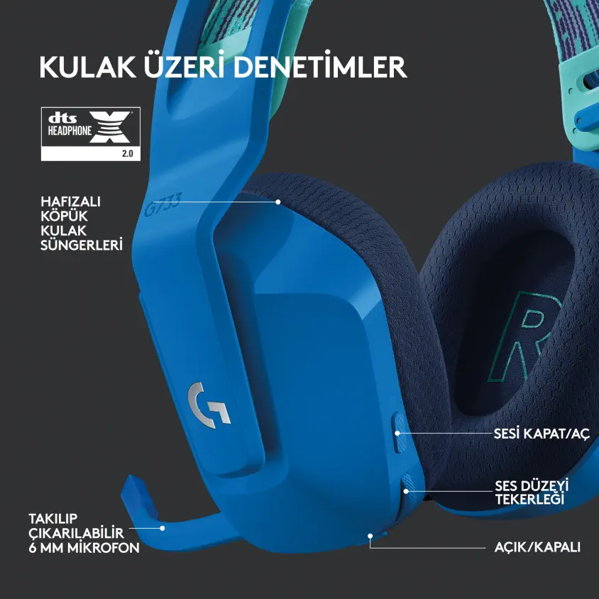 Logitech G733 Kablosuz Gaming Kulaklık