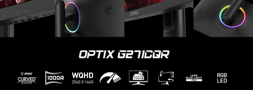 MSI Optix G271CQR 1ms 165Hz VA WQHD Curved Gaming Monitör