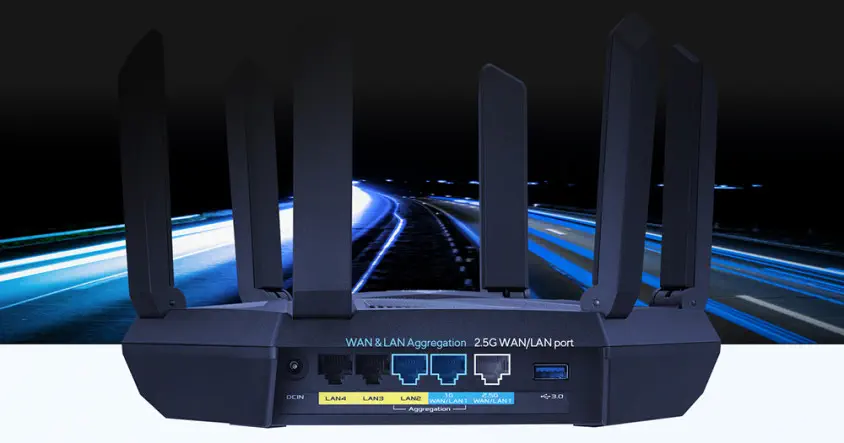 ASUS RT-AXE7800 Tri-Band AiProtection WiFi 6 Gaming (Oyuncu) Router