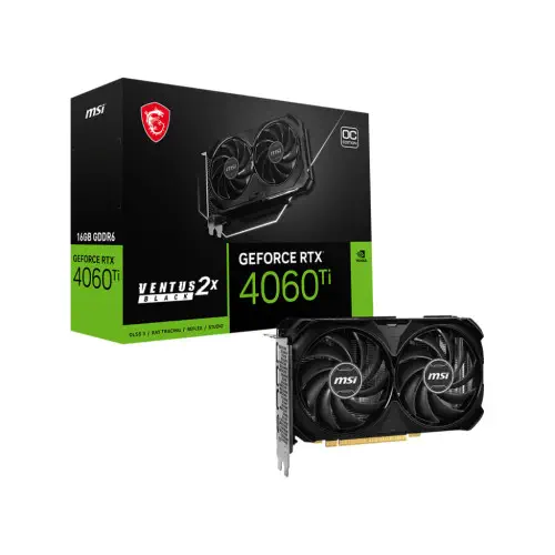 MSI GeForce RTX 4060 Ti VENTUS 2X BLACK 16G OC Gaming Ekran Kartı