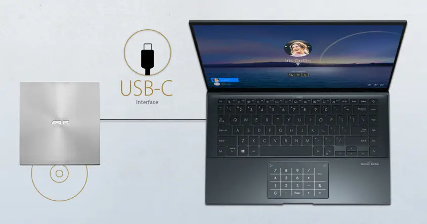 ASUS ZenDrive U8M SDRW-08U8M-U Siyah CD/DVD Yazıcı