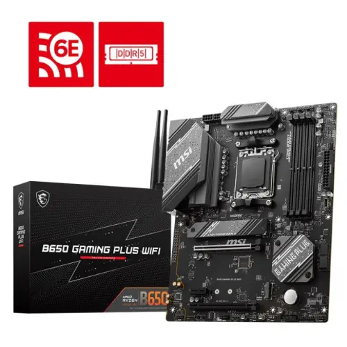 MSI B650 GAMING PLUS WIFI AM5 Soket DDR5 6000(OC)MHz ATX Gaming Anakart