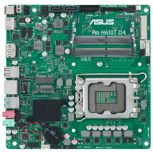 ASUS Pro H610T D4-CSM Soket 1700 DDR4 3200(OC)Mhz Mını-ITX Anakart