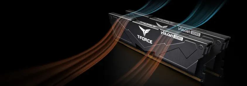 Team T-Force Vulcan Black 16GB (2x8GB) 5600Mhz DDR5 Gaming Ram