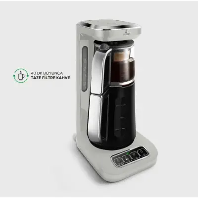 Karaca Çaysever Robotea Pro 4in1 2500 W Starlight Konuşan Cam Demlikli Çay Makinesi