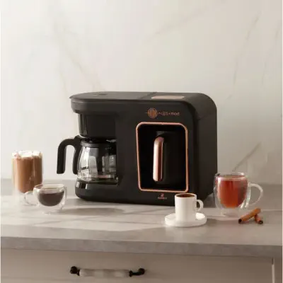 Karaca Hatır Plus Mod 5 in 1 Essential Kahve Makinesi Black Copper