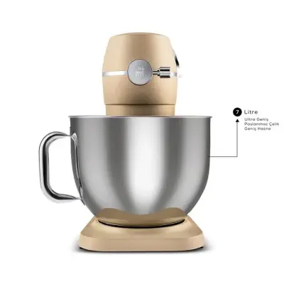 Karaca Multichef Artisan 7 lt 1800 W Gold Döküm Stand Mikser