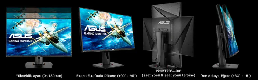 Asus VG278QR 0.5ms HDMI DVI DisplayPort 27” Full HD Monitör