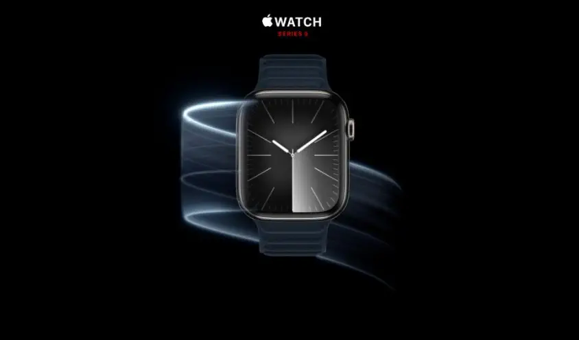 Apple Watch Series 9 GPS Gece Yarısı Alüminyum Kasa ve Gece Yarısı Spor Kordon