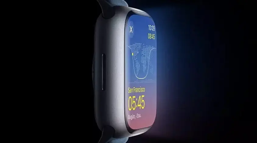 Apple Watch Series 9 GPS Alüminyum Kasa ve Yıldız Işığı Spor Kordon 