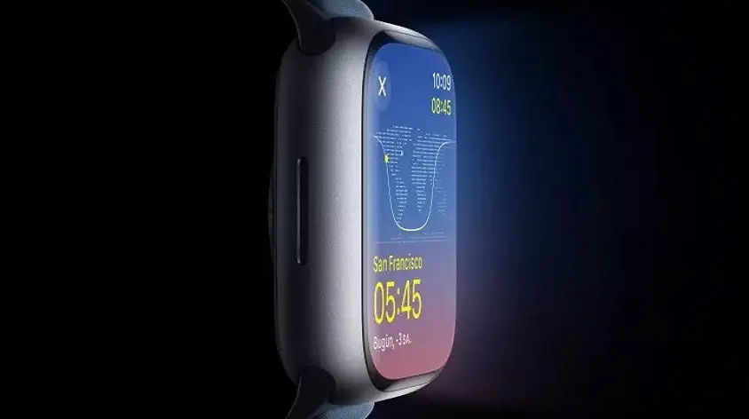 Apple Watch Series 9 GPS Gece Yarısı Alüminyum Kasa ve Gece Yarısı Spor Kordon