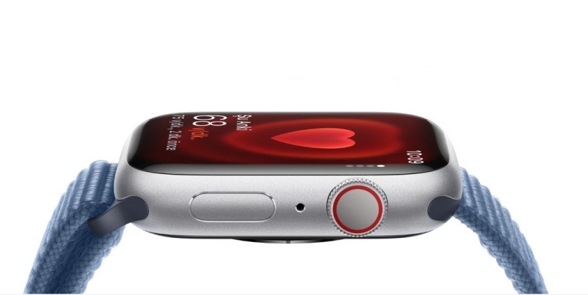 Apple Watch Series 9 GPS Gümüş Rengi Alüminyum Kasa ve Fırtına Mavisi Spor Kordon