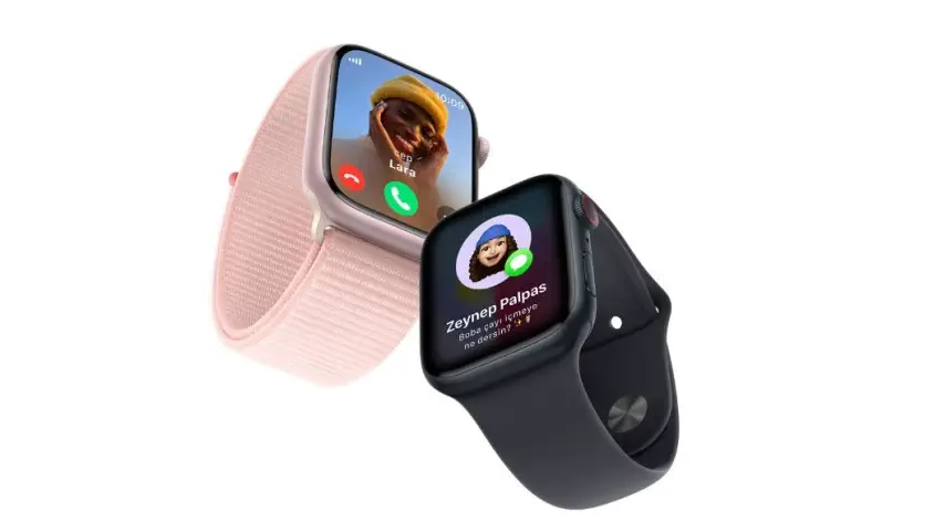 Apple Watch Series 9 GPS Uçuk Pembe Spor Kordon 