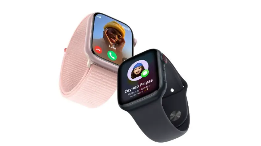 Apple Watch Series 9 GPS 45mm Pembe Alüminyum Kasa ve Uçuk Pembe Spor Kordon - M/L - MR9H3TU/A