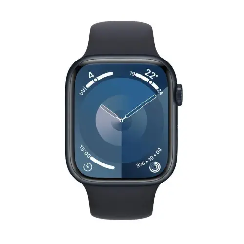 Apple Watch Series 9 GPS 41mm Gece Yarısı Alüminyum Kasa ve Gece Yarısı Spor Kordon - S/M - MR8W3TU/A