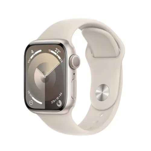 Apple Watch Series 9 GPS Alüminyum Kasa ve Yıldız Işığı Spor Kordon 