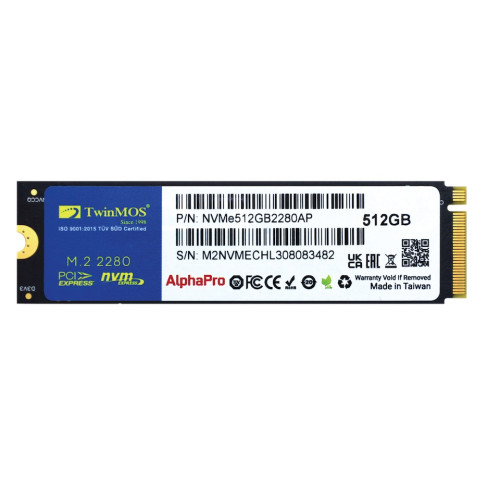 TwinMOS 512GB NVMe512GB2280AP 3600-3250Mb/sn PCIe Gen3 NVMe M.2 SSD Disk