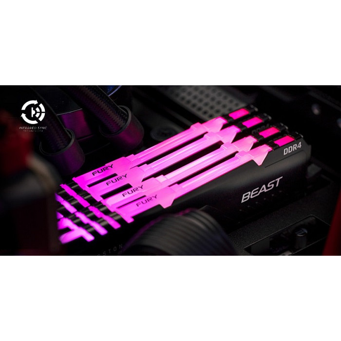 Kingston FURY Beast RGB 16GB Kit DDR4-3200 CL16 (KF432C16BB2AK2/16